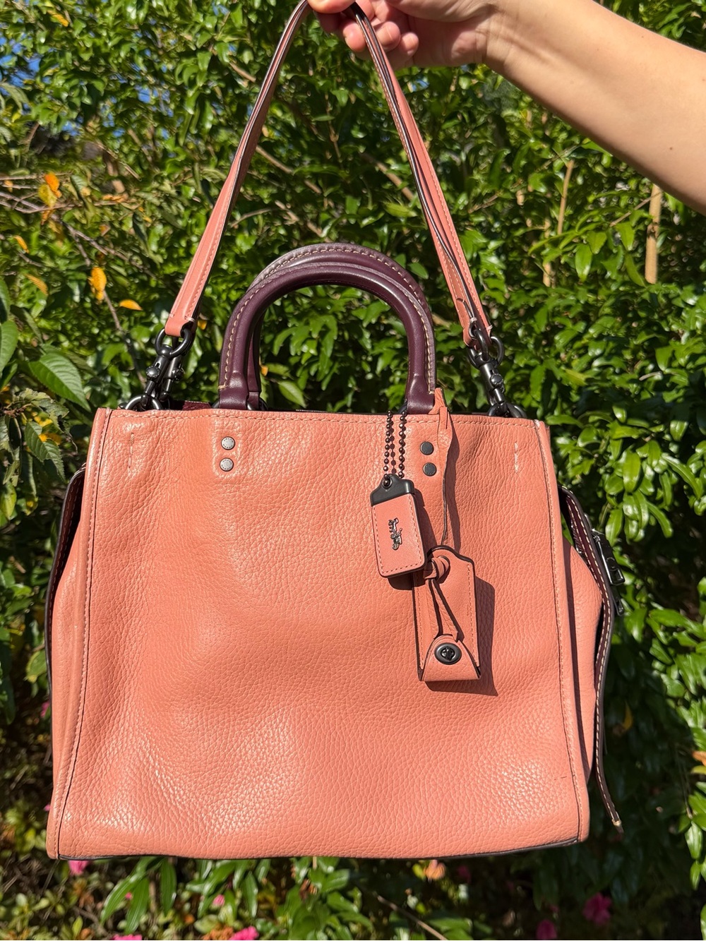 Coach Pebbled Leather Rogue Bag 31 (38124)